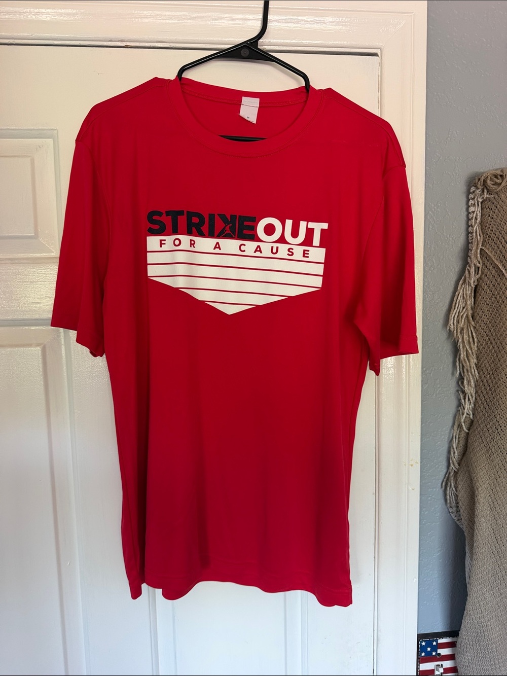 Men's Red Short-Sleeve Graphic Tee - Strike Out For A Cause
